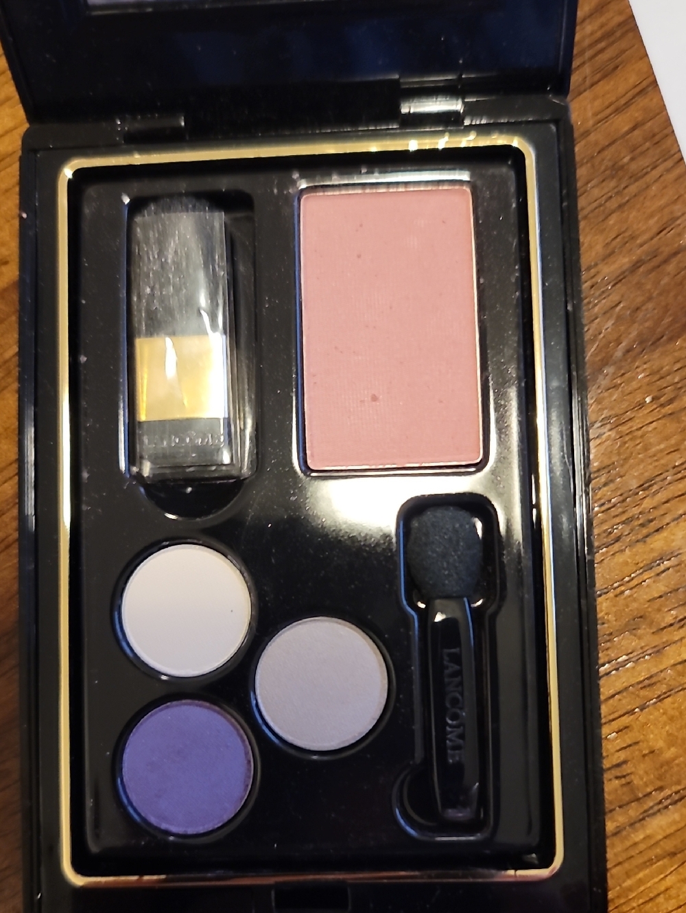Lancome Paris Purple Eyeshadow and Blush Palette - Soft Purple, Silver, White - Picture 5 of 5